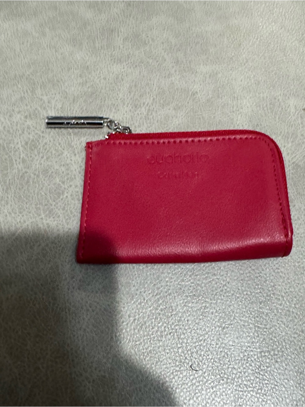 Calvin Klein Euphoria Red Leather Zip Card & Key Holder